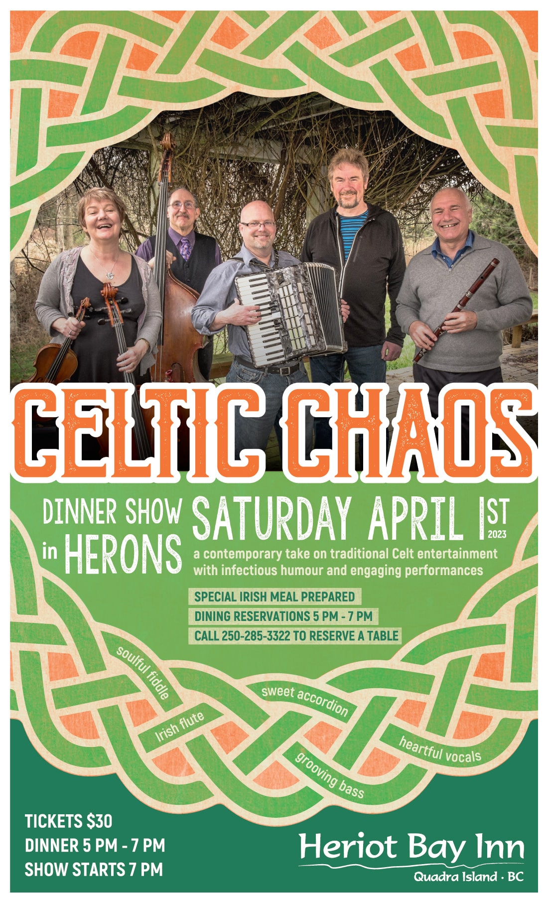 Celtic Chaos dinner show poster