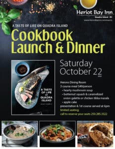 Cookbook Launch & Dinner poster