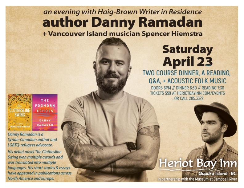 Dinner with author Danny Ramadan & musician Spencer Hiemstra