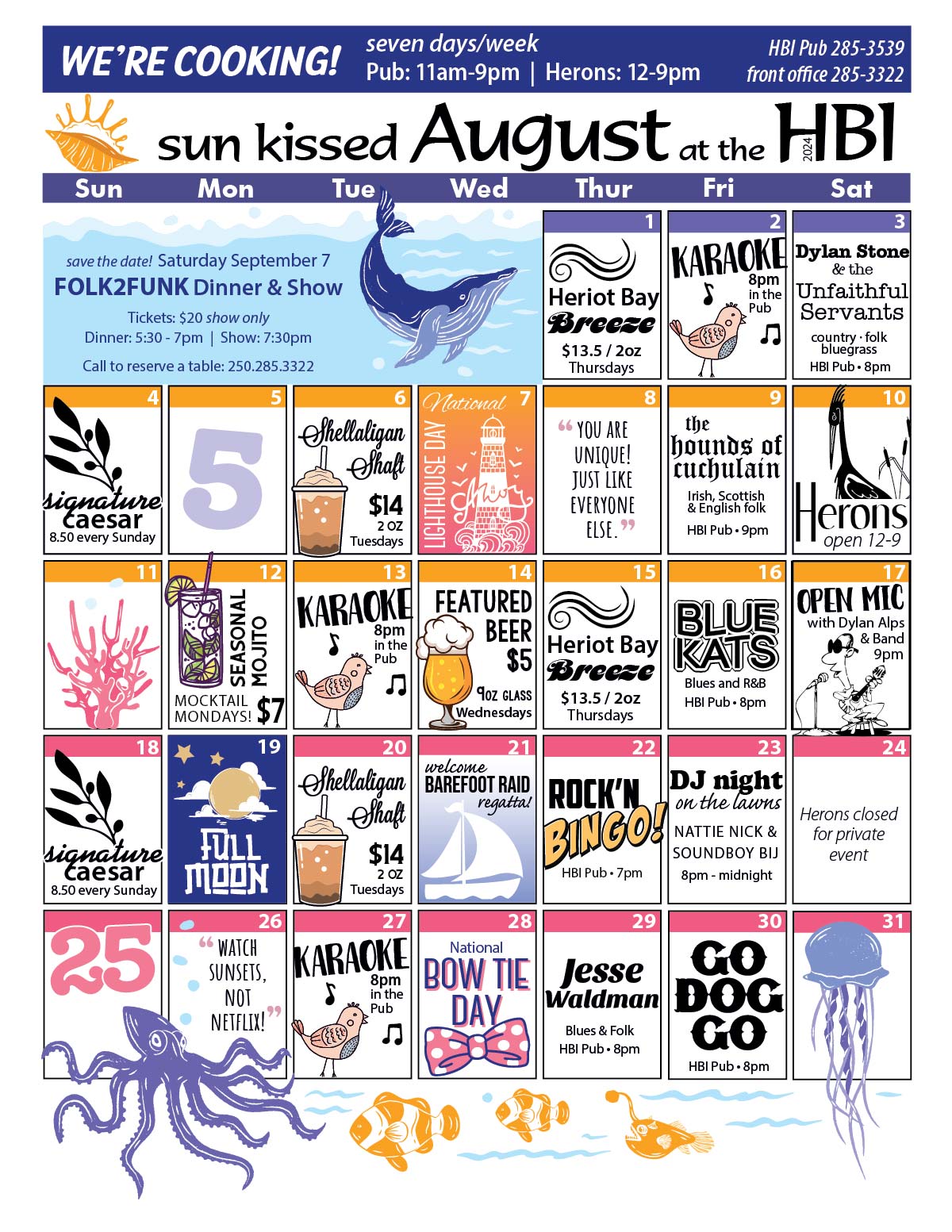 HBI Calendar August, 2024