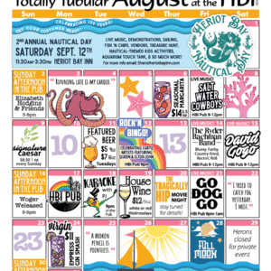 HBI Calendar of events for August 2026