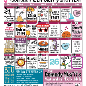 HBI Calendar of events for February 2026