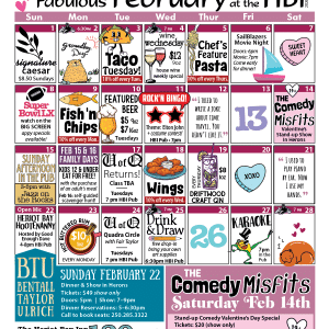 HBI Calendar of events for February 2026