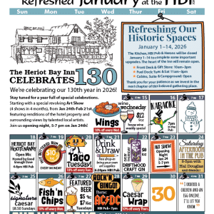 HBI Calendar of events for January 2026