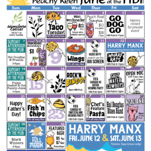 HBI Calendar of events for June 2026