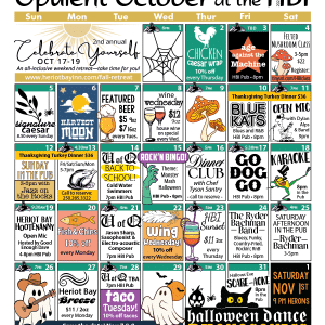 HBI Calendar of events for October, 2025