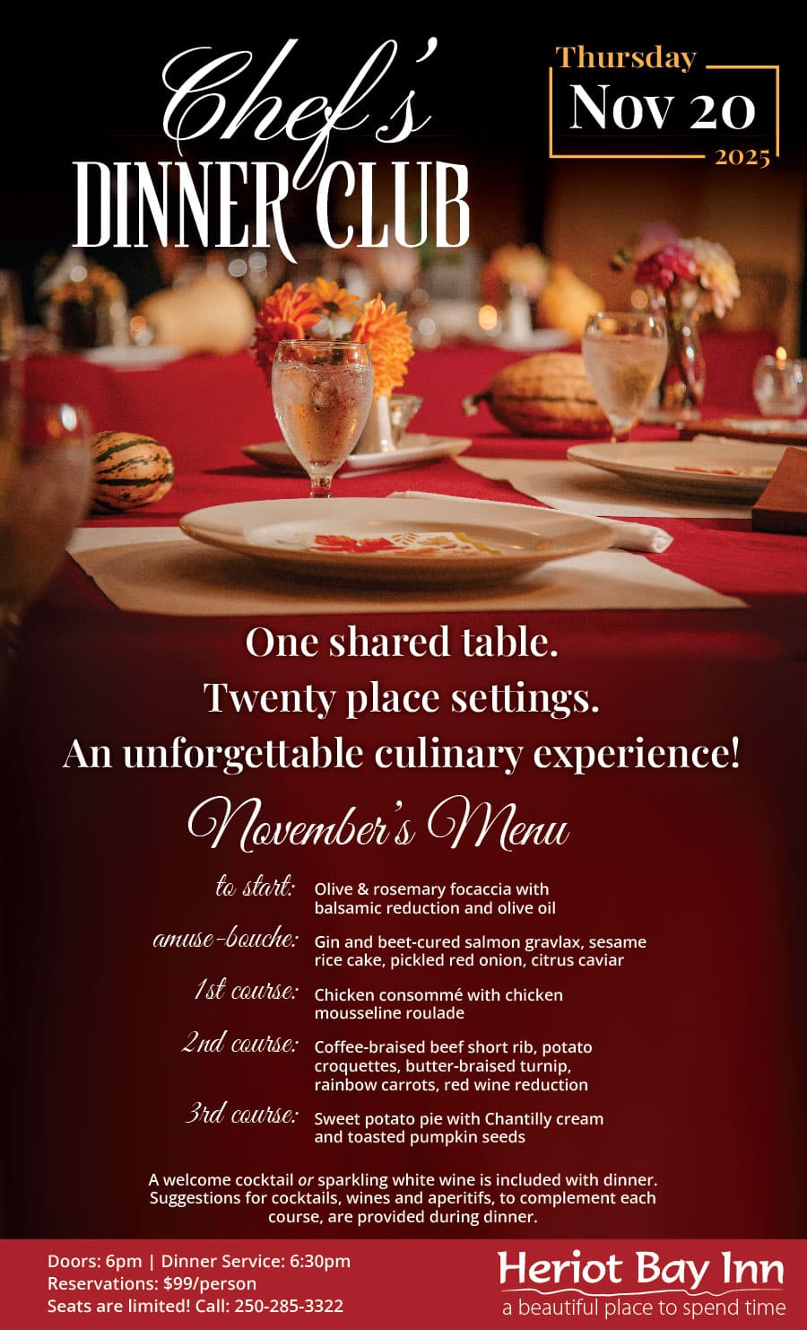 HBI Chef's Dinner Club Nov 2025