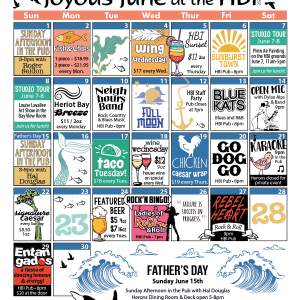 HBI Calendar of events for June, 2025