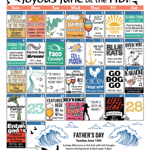 HBI Calendar of events for June, 2025