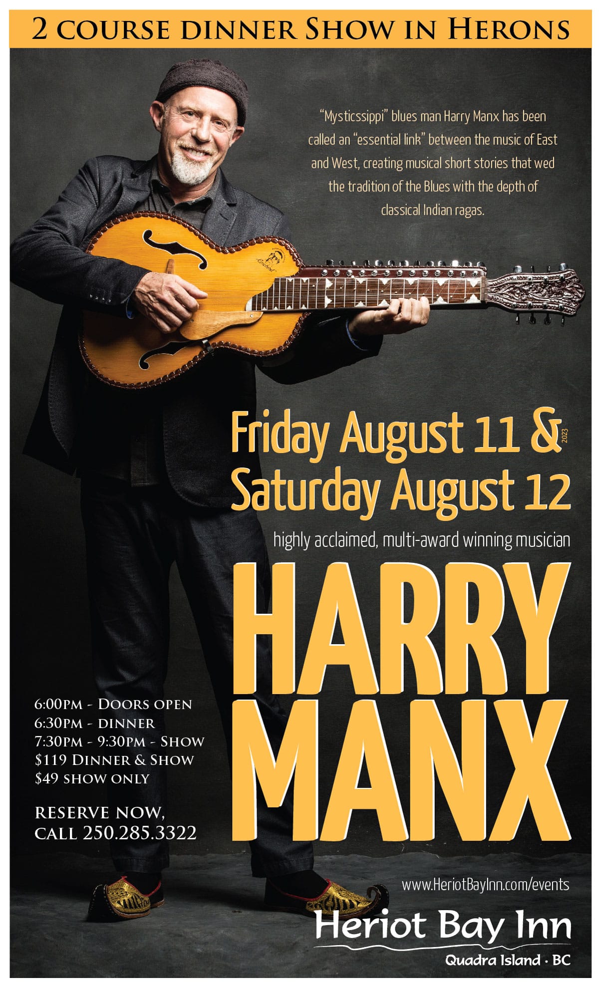 Harry Manx 2023 poster