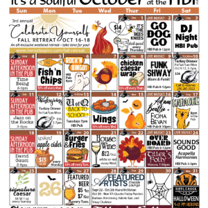HBI Calendar of events for October 2026