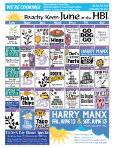 HBI Calendar of events for June 2026