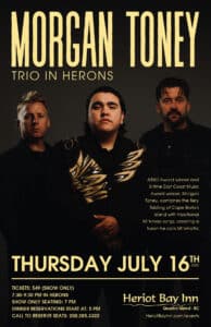Morgan Toney Trio in Herons