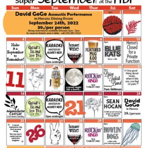 September calendar of events & specials
