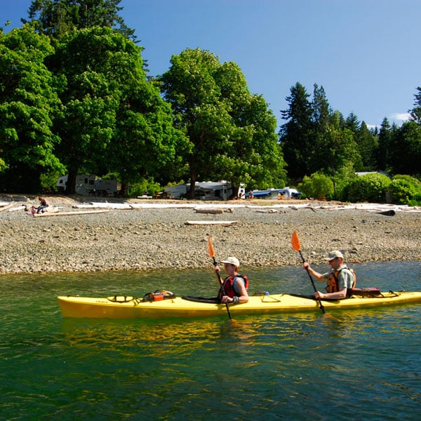 kayaking in Heriot Bay